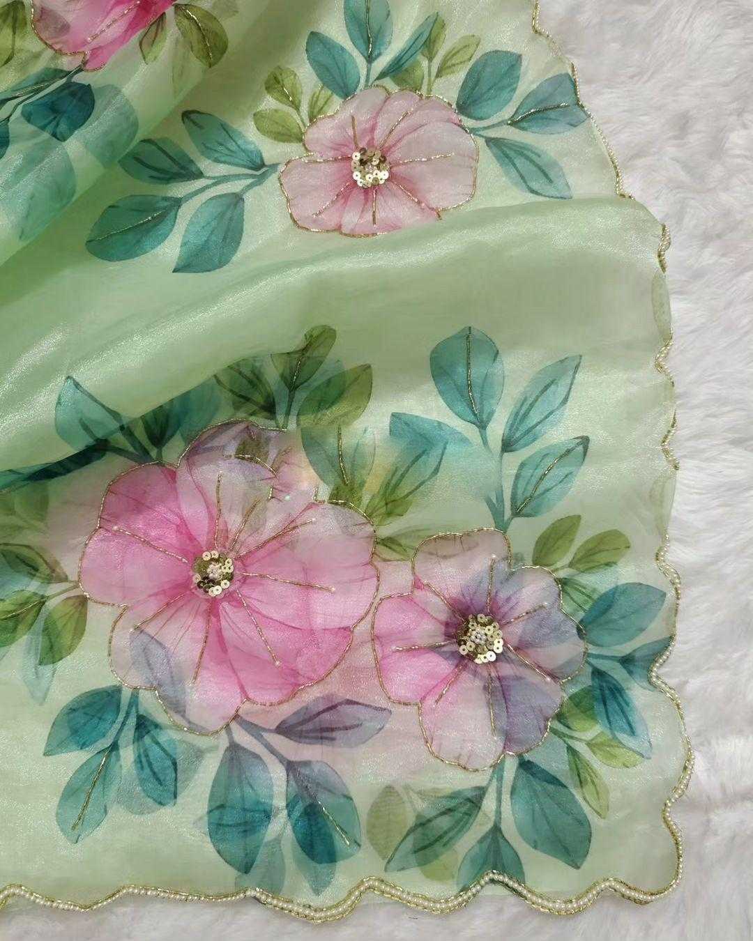 Ynf Organza RIN164 TANDER Sarees Wholesale Organza Sarees Hand Work Sarees Satin Sarees Manufacturer