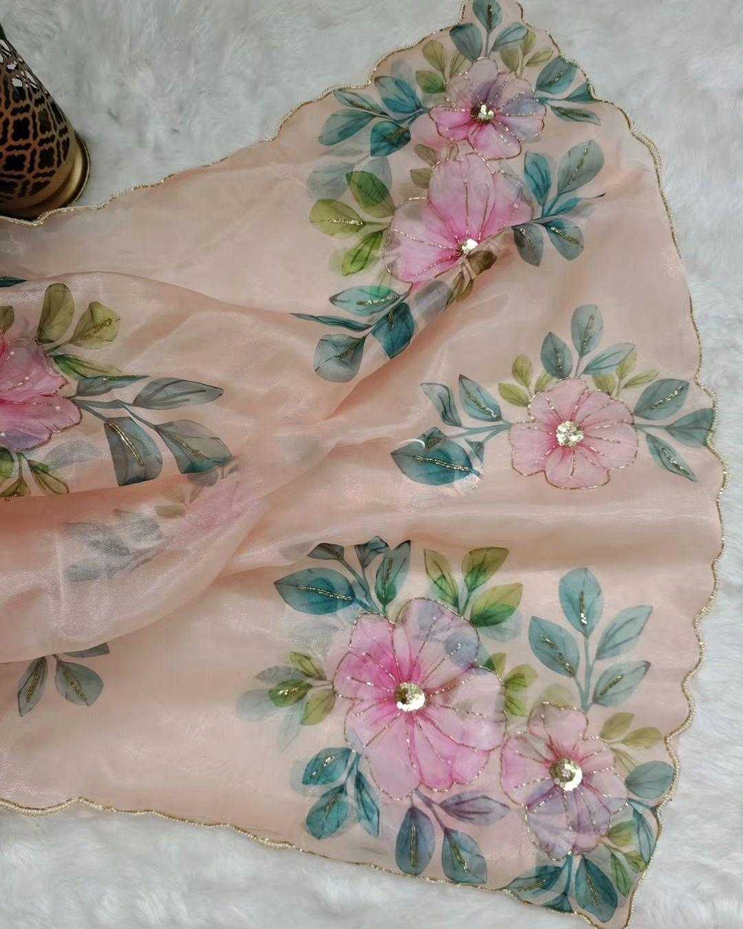 Ynf Organza RIN164 TANDER Sarees Wholesale Organza Sarees Hand Work Sarees Satin Sarees Manufacturer