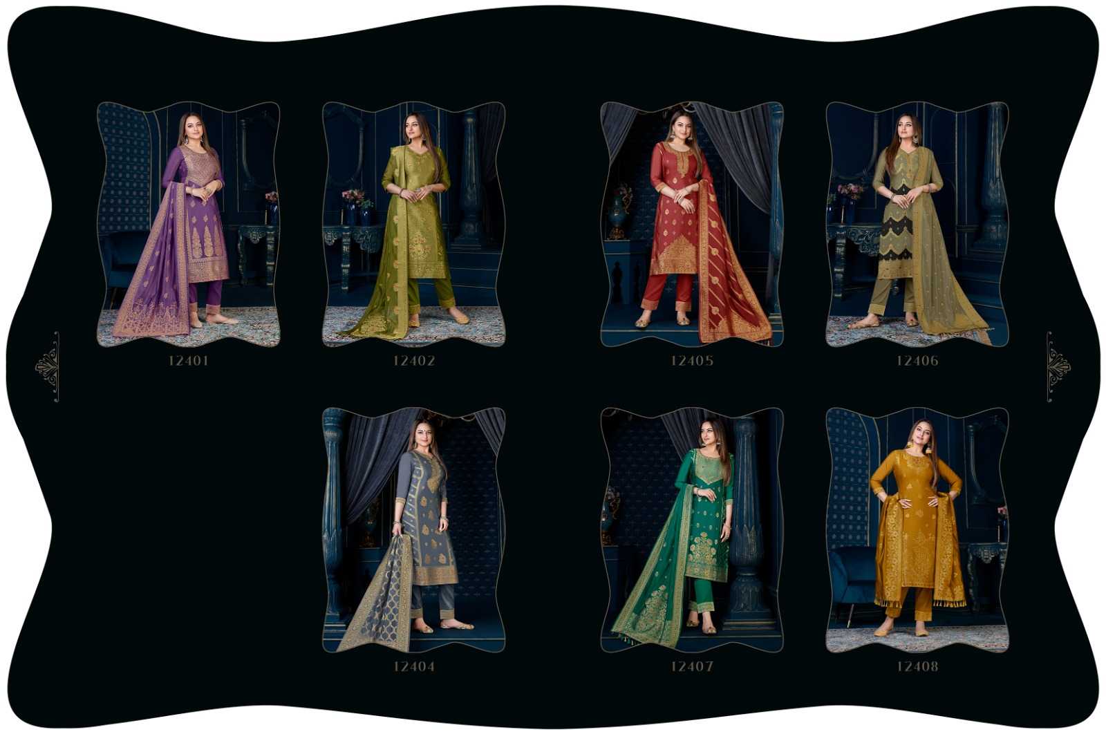 Ynf Organza RIN190 LILY & LALI-SILK KARI-3 Setwise Collections Wholesale Kurtis Catalogs Manufacturer