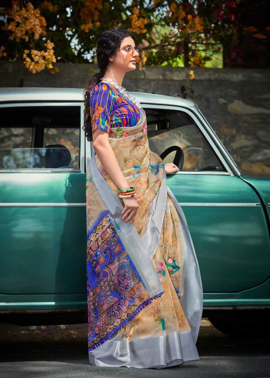 Ynf Organza RIN203 Mirror work Sarees Wholesale Designer Sarees Organza Sarees Printed Sarees Manufacturer