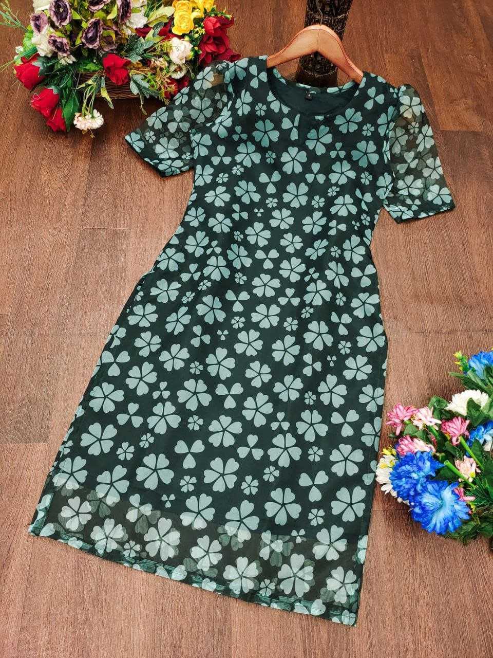 Ynf Organza RIN220 AJMER Kurti Wedding Collections Festive Collections Wholesale Casual Kurtis Printed Kurtis Straight Kurtis Manufacturer