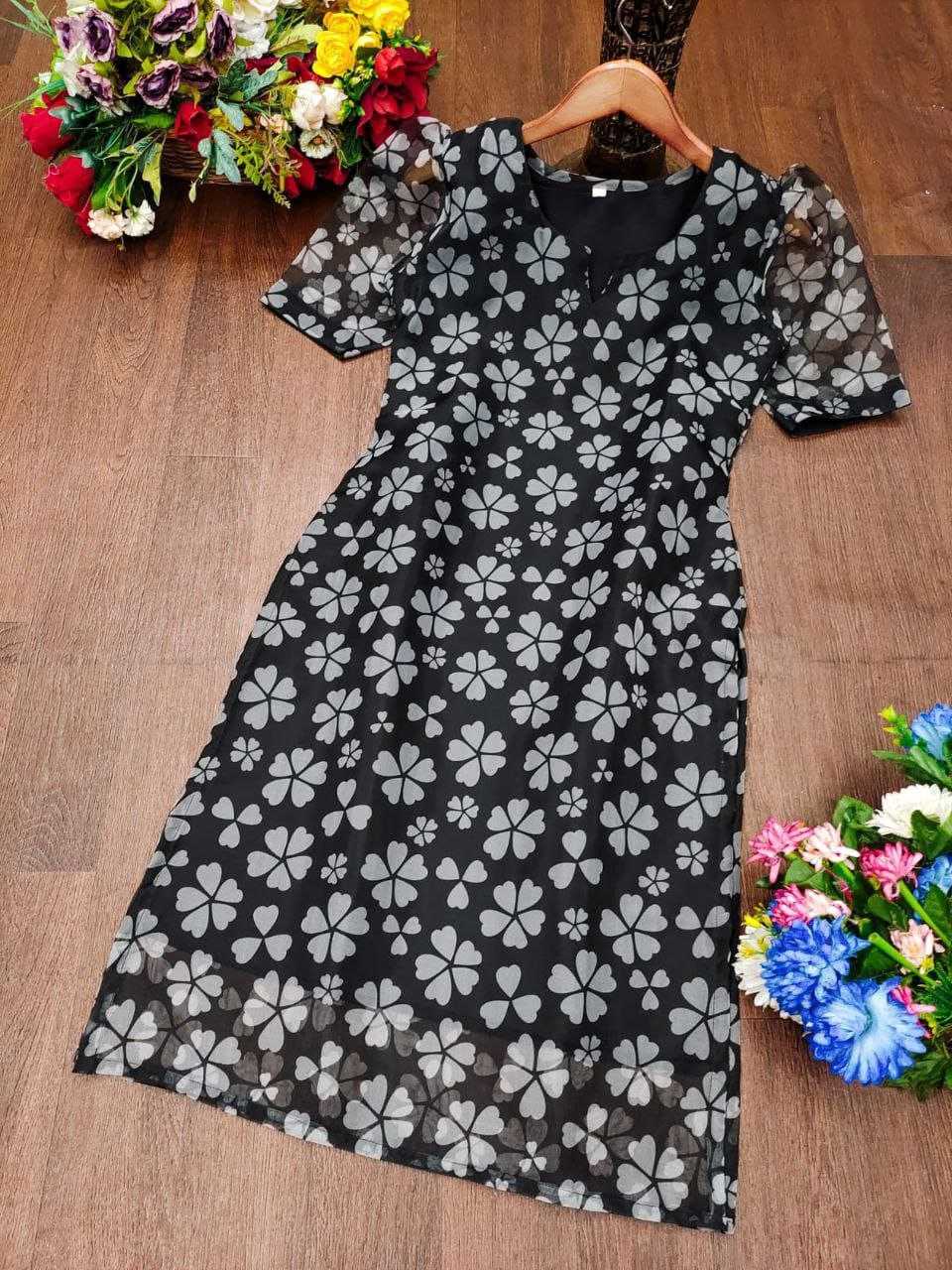 Ynf Organza RIN220 AJMER Kurti Wedding Collections Festive Collections Wholesale Casual Kurtis Printed Kurtis Straight Kurtis Manufacturer