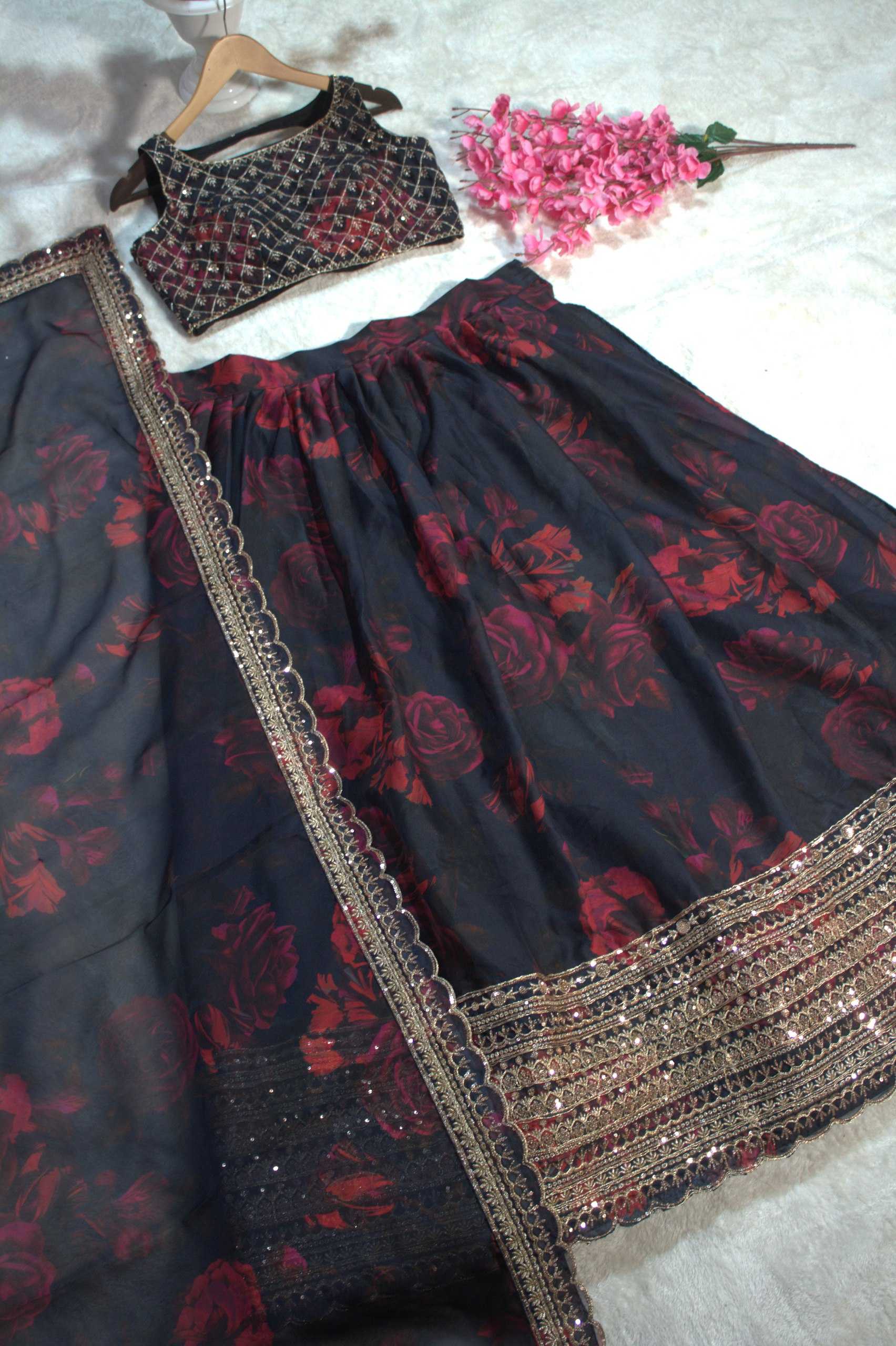Ynf Organza RIN228 326 Lehengas Wholesale Fancy Lehenga Printed Lehenga Zari Work Lehenga Sequins Lehenga Manufacturer