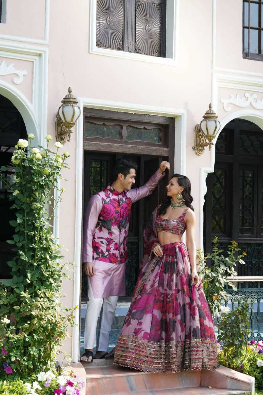 Ynf Organza RIN228 327 Lehengas Wedding Collections Festive Collections Wholesale Printed Lehenga Floral Lehenga Lehenga With Blouse Manufacturer