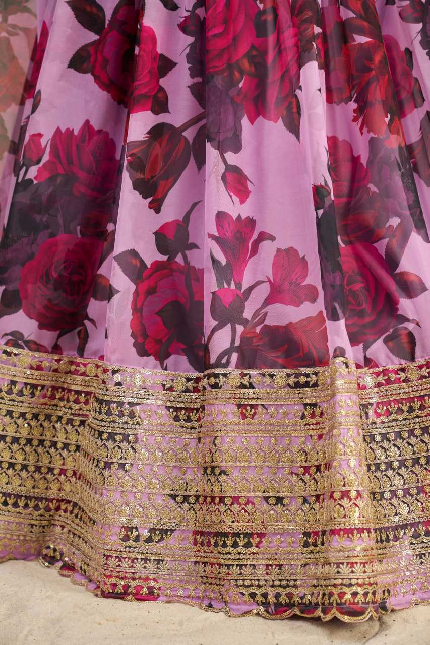 Ynf Organza RIN228 327 Lehengas Wedding Collections Festive Collections Wholesale Printed Lehenga Floral Lehenga Lehenga With Blouse Manufacturer