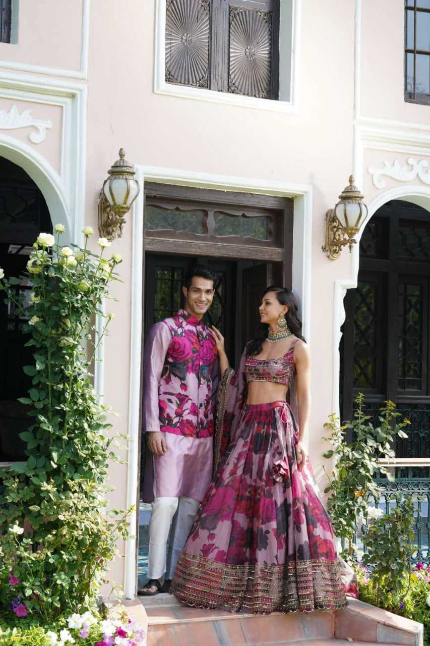 Ynf Organza RIN228 327 Lehengas Wedding Collections Festive Collections Wholesale Printed Lehenga Floral Lehenga Lehenga With Blouse Manufacturer