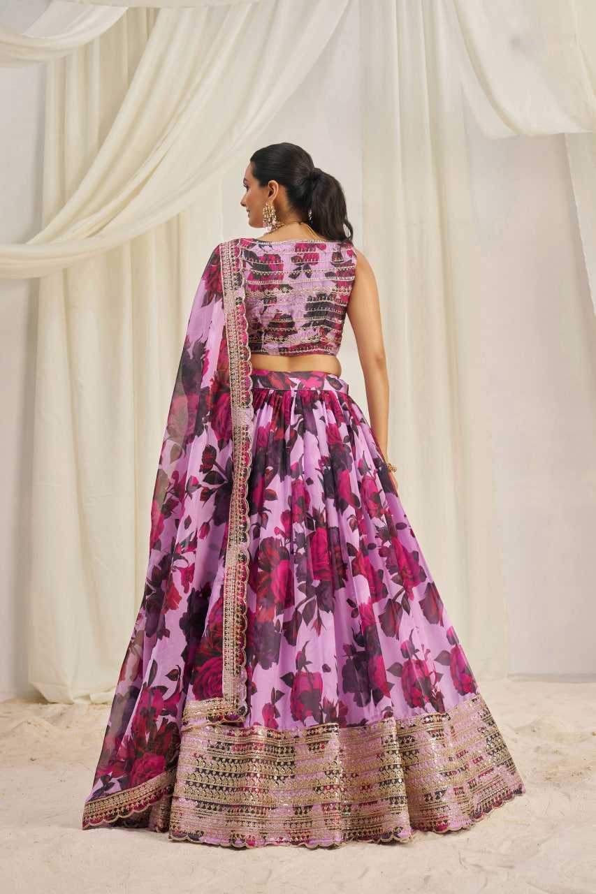 Ynf Organza RIN228 327 Lehengas Wedding Collections Festive Collections Wholesale Printed Lehenga Floral Lehenga Lehenga With Blouse Manufacturer