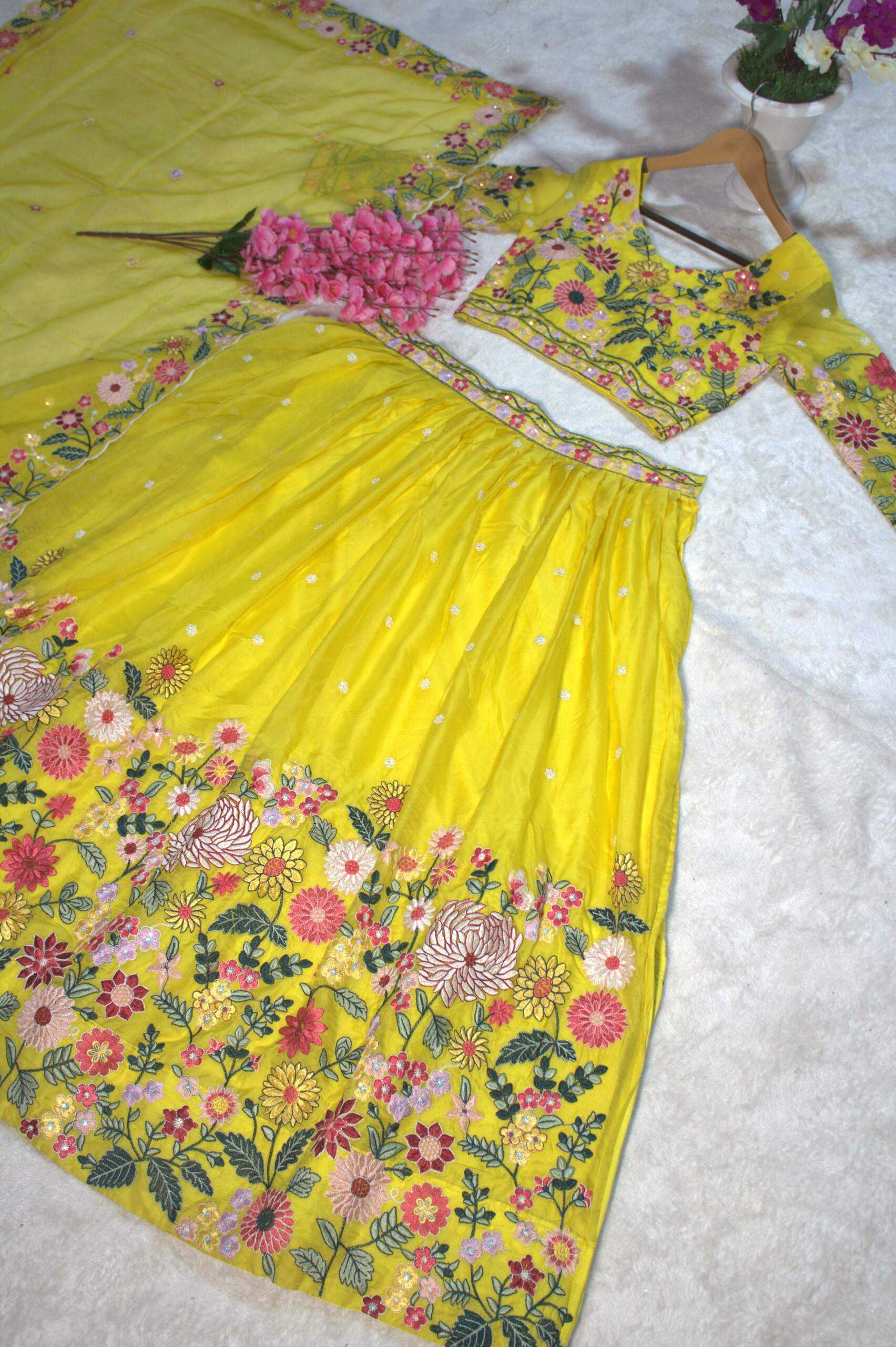 Ynf Organza RIN228 374 Lehengas Wholesale Fancy Lehenga Embroidered Lehenga Thread Work Lehenga Lehenga With Cancan Manufacturer