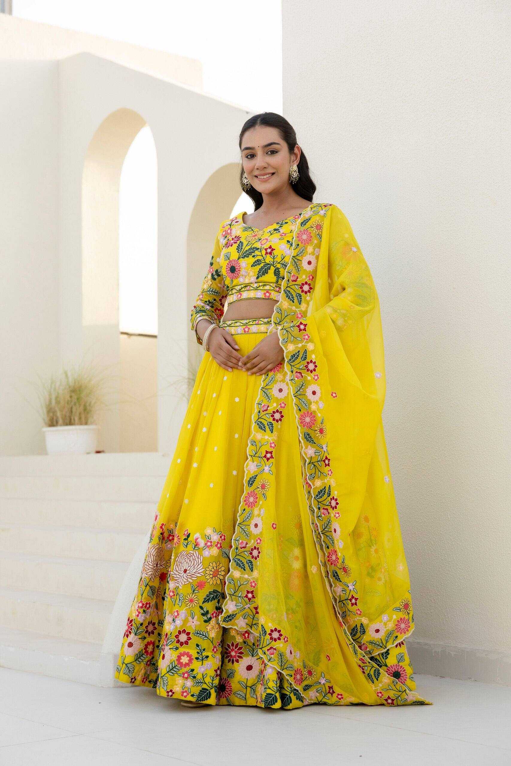 Ynf Organza RIN228 374 Lehengas Wholesale Fancy Lehenga Embroidered Lehenga Thread Work Lehenga Lehenga With Cancan Manufacturer