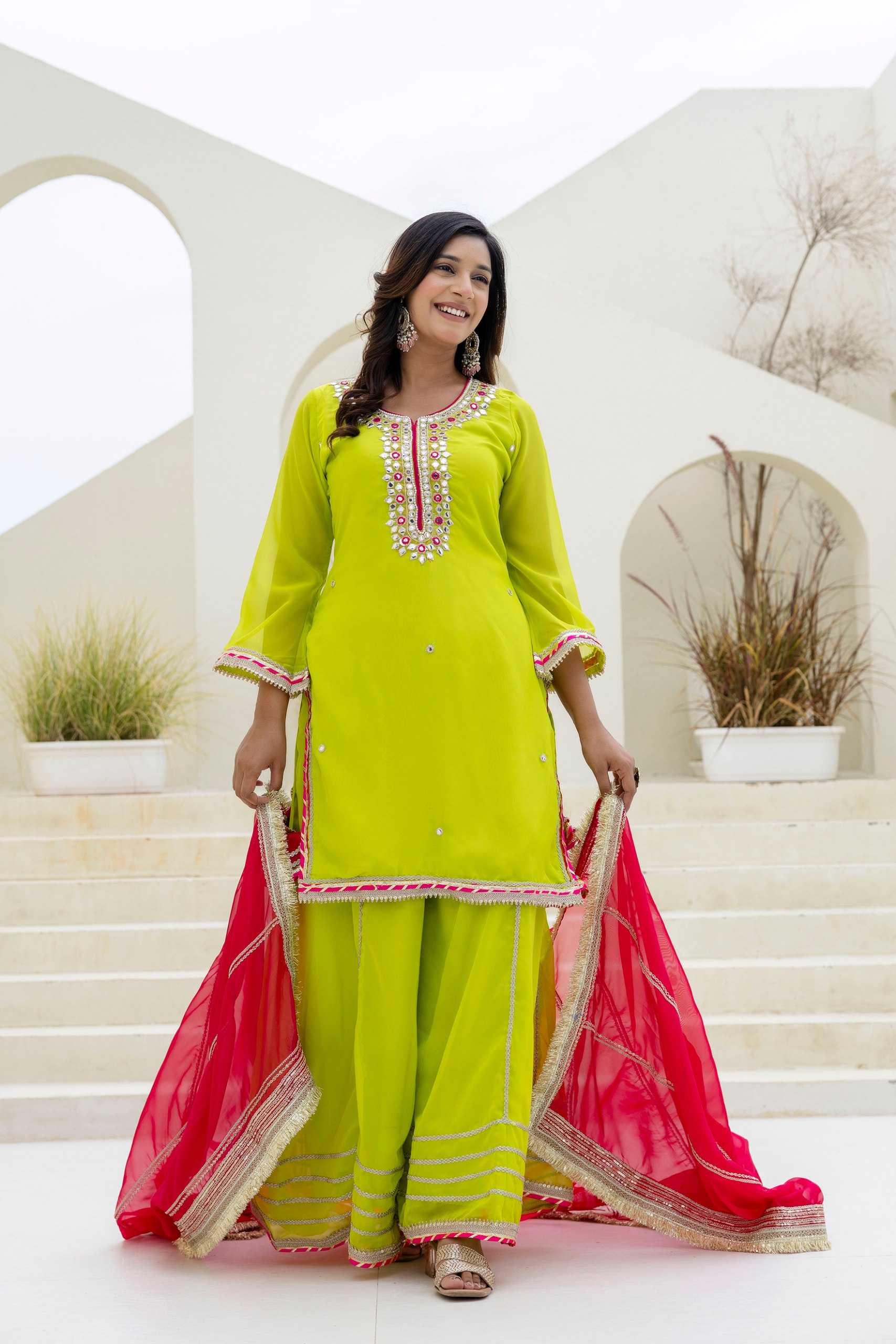 Ynf Organza RIN228 381 Suits & Dresses Wedding Collections Festive Collections Wholesale Palazzo Suit Embroidered Suits Wedding Outfits Manufacturer