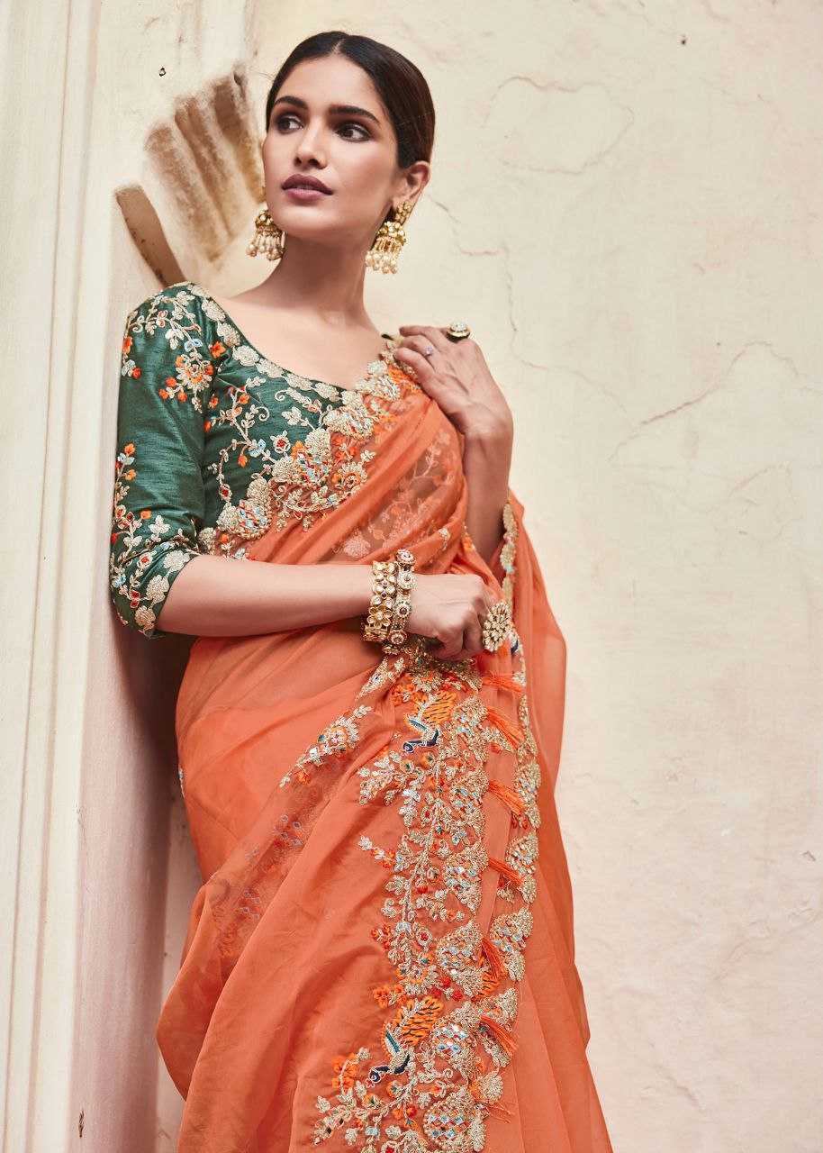 Ynf Organza RIN228 76 Sarees Wedding Collections Festive Collections Wholesale Organza Sarees Mirror Work Saree Zari Sarees Manufacturer