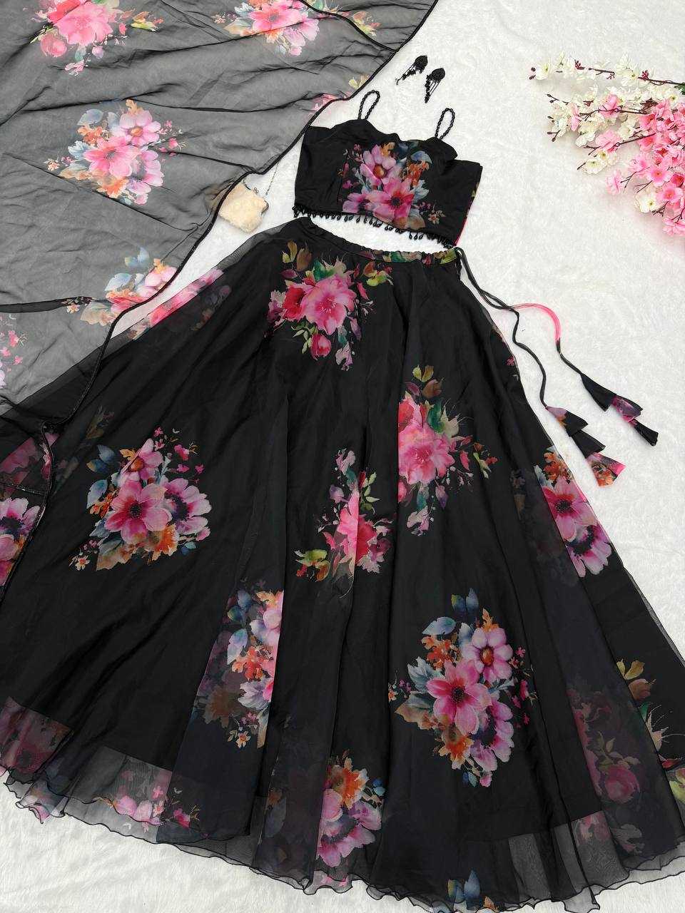 Ynf Organza Silk KESH154 304 Lehengas Wedding Collections Festive Collections Wholesale Printed Lehenga Floral Lehenga Lehenga With Blouse Manufacturer
