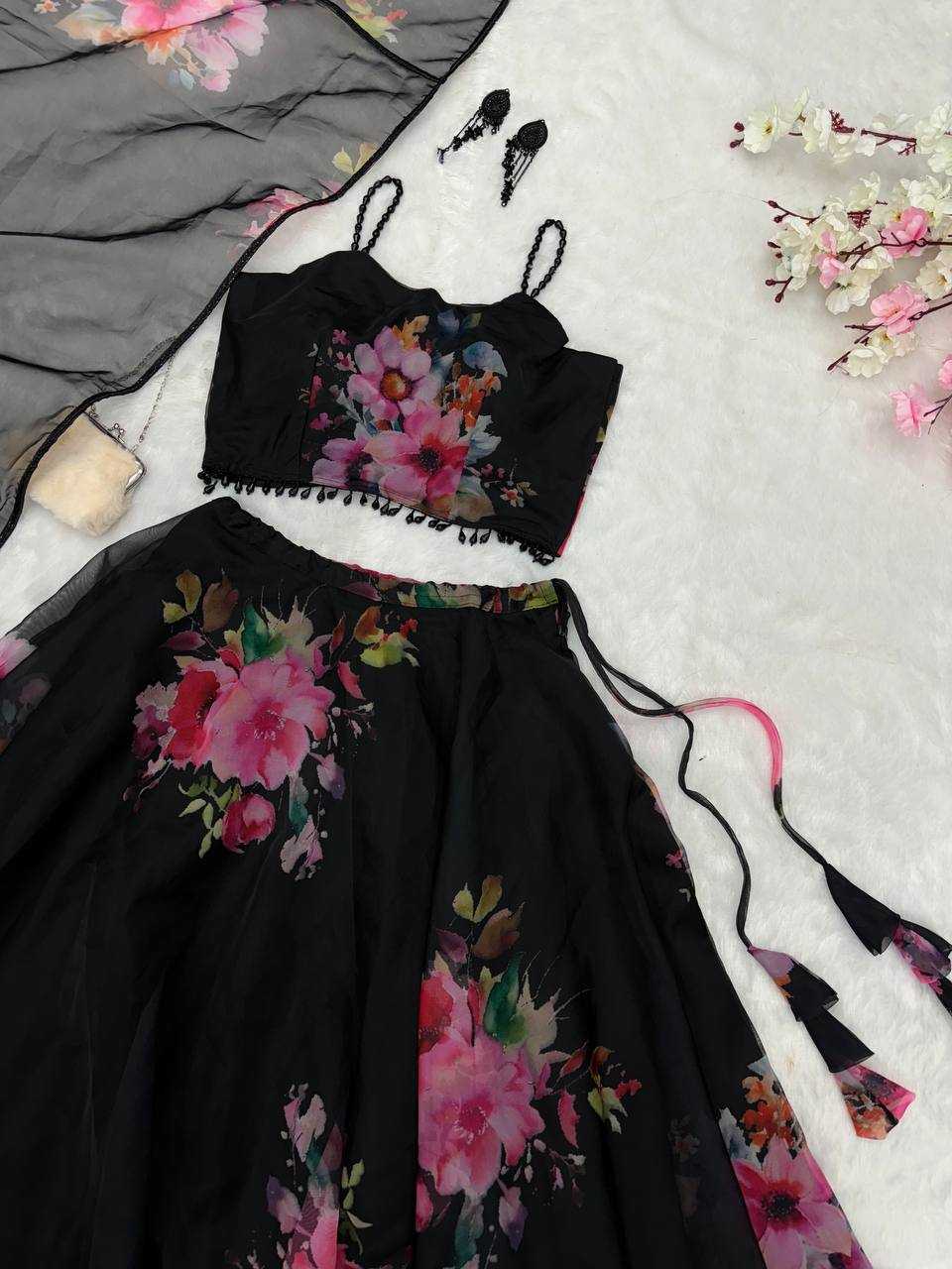 Ynf Organza Silk KESH154 304 Lehengas Wedding Collections Festive Collections Wholesale Printed Lehenga Floral Lehenga Lehenga With Blouse Manufacturer
