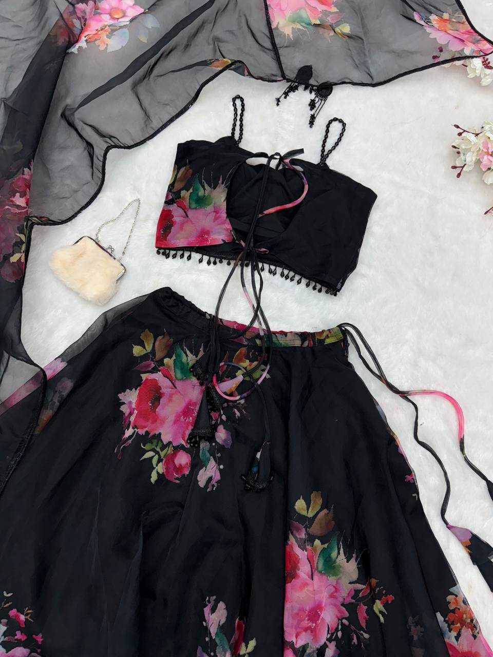 Ynf Organza Silk KESH154 304 Lehengas Wedding Collections Festive Collections Wholesale Printed Lehenga Floral Lehenga Lehenga With Blouse Manufacturer