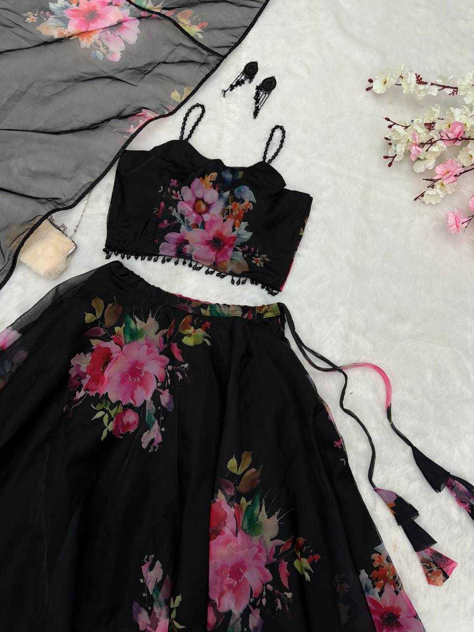 Ynf Organza Silk KESH154 304 Lehengas Wedding Collections Festive Collections Wholesale Printed Lehenga Floral Lehenga Lehenga With Blouse Manufacturer