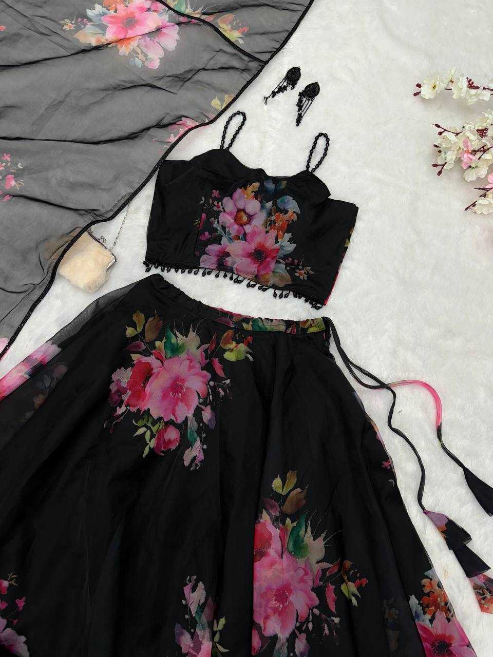 Ynf Organza Silk KESH154 304 Lehengas Wedding Collections Festive Collections Wholesale Printed Lehenga Floral Lehenga Lehenga With Blouse Manufacturer