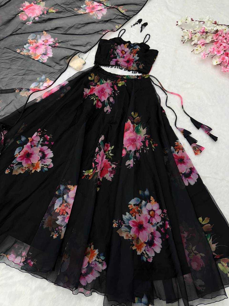 Ynf Organza Silk KESH154 304 Lehengas Wedding Collections Festive Collections Wholesale Printed Lehenga Floral Lehenga Lehenga With Blouse Manufacturer