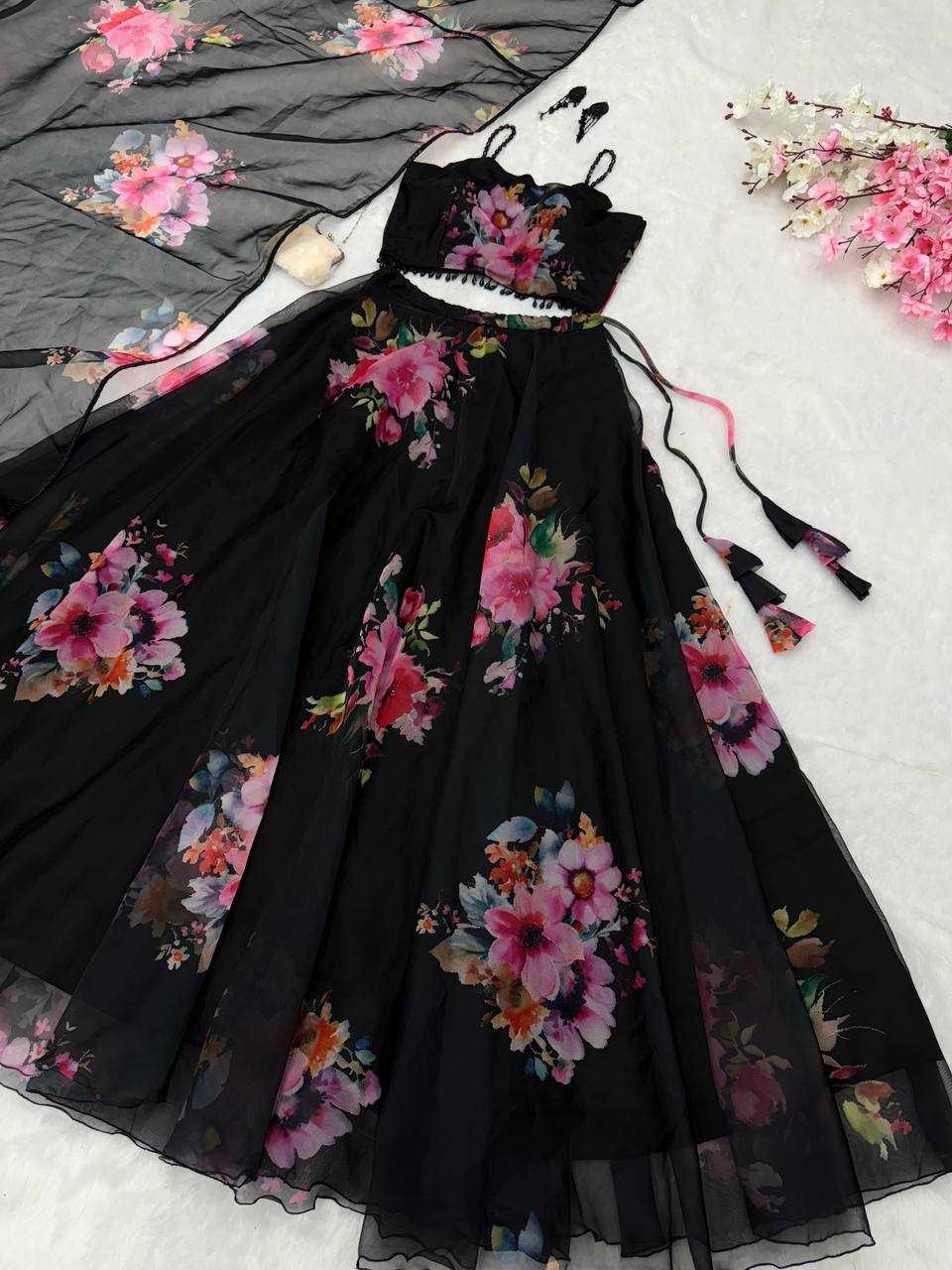 Ynf Organza Silk KESH154 304 Lehengas Wedding Collections Festive Collections Wholesale Printed Lehenga Floral Lehenga Lehenga With Blouse Manufacturer