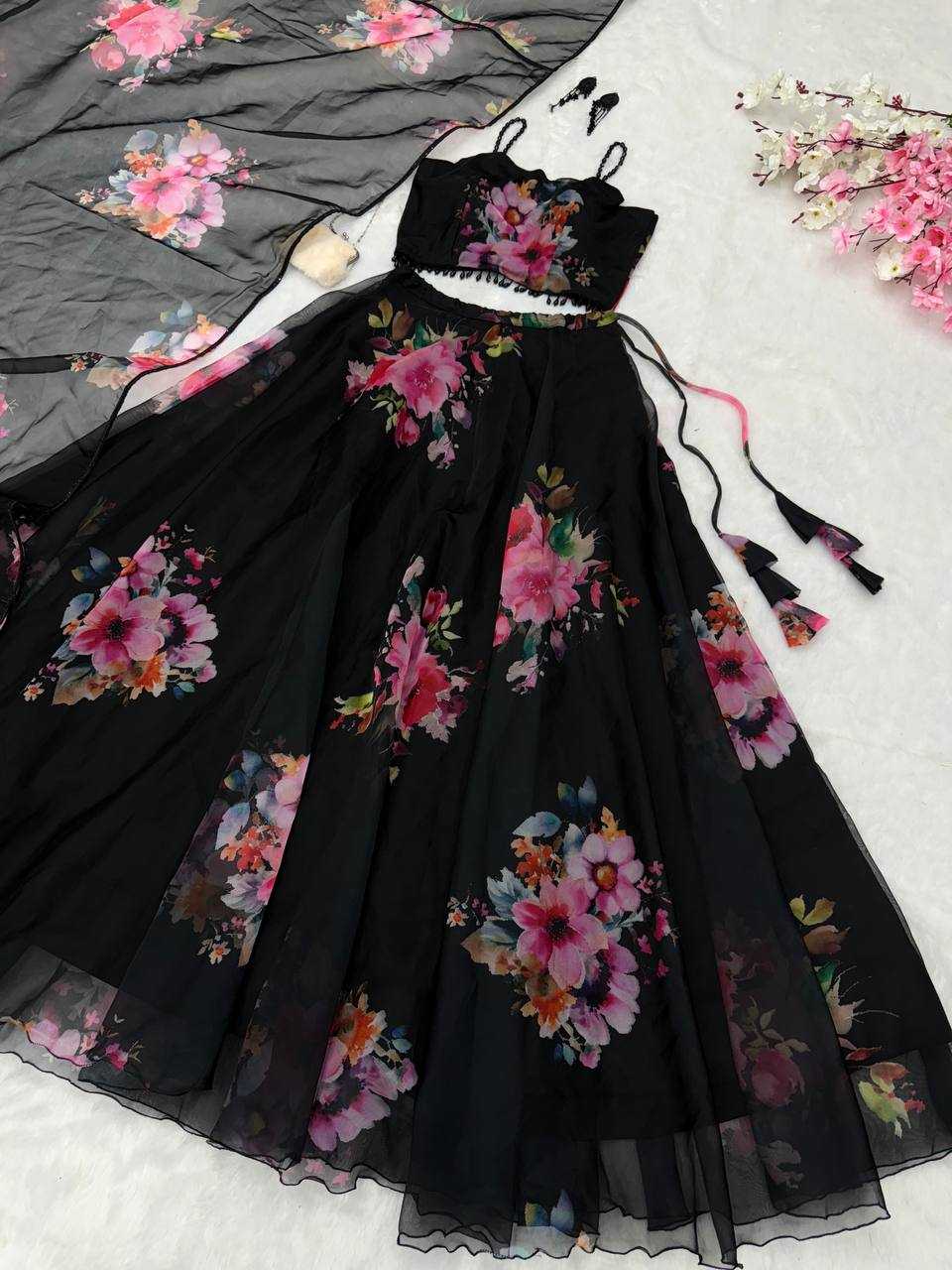 Ynf Organza Silk KESH154 304 Lehengas Wedding Collections Festive Collections Wholesale Printed Lehenga Floral Lehenga Lehenga With Blouse Manufacturer