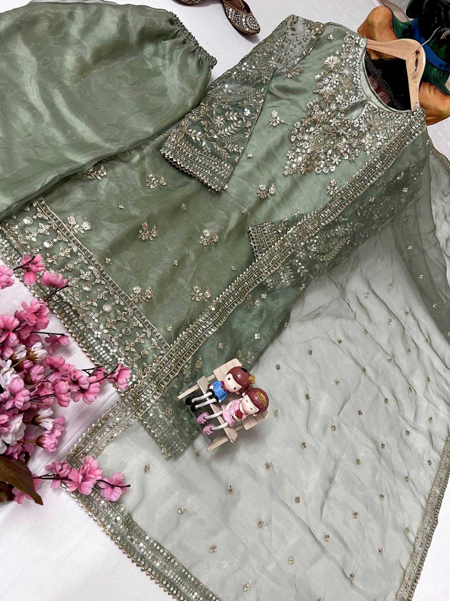 Ynf Organza Silk KESH492 3171 Suits & Dresses Wholesale Ladies Suits Dresses Designer Suits Manufacturer