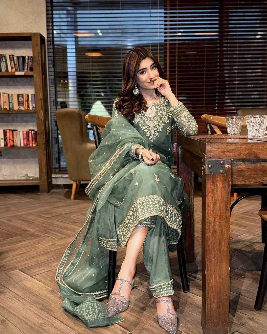Ynf Organza Silk KESH492 3171 Suits & Dresses Wholesale Ladies Suits Dresses Designer Suits Manufacturer