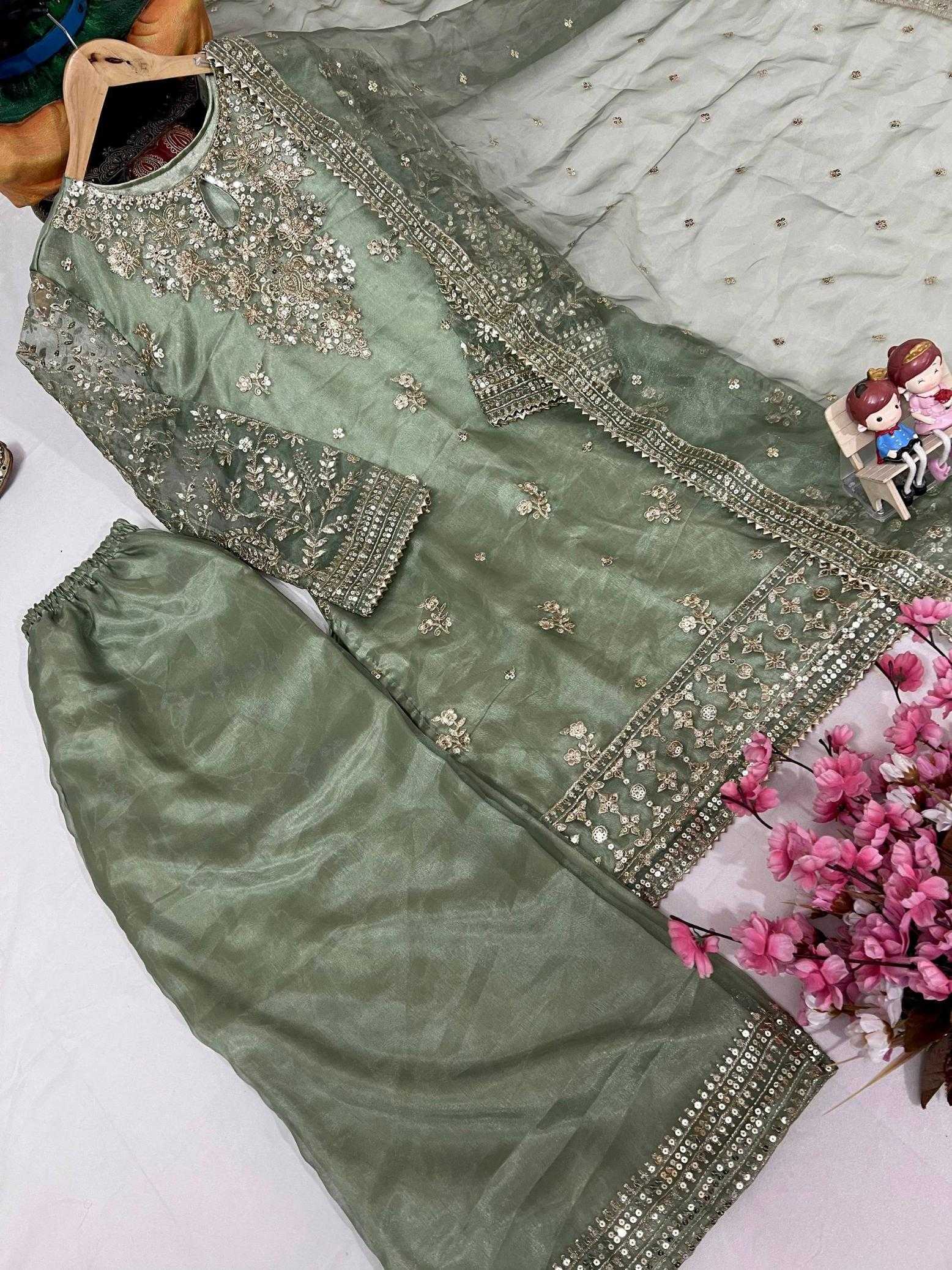 Ynf Organza Silk KESH492 3171 Suits & Dresses Wholesale Ladies Suits Dresses Designer Suits Manufacturer