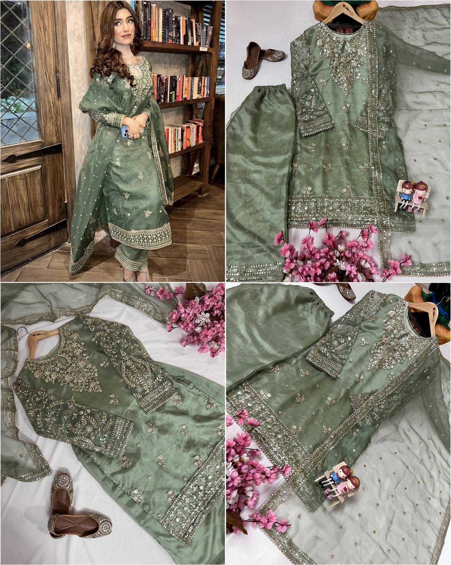 Ynf Organza Silk KESH492 3171 Suits & Dresses Wholesale Ladies Suits Dresses Designer Suits Manufacturer