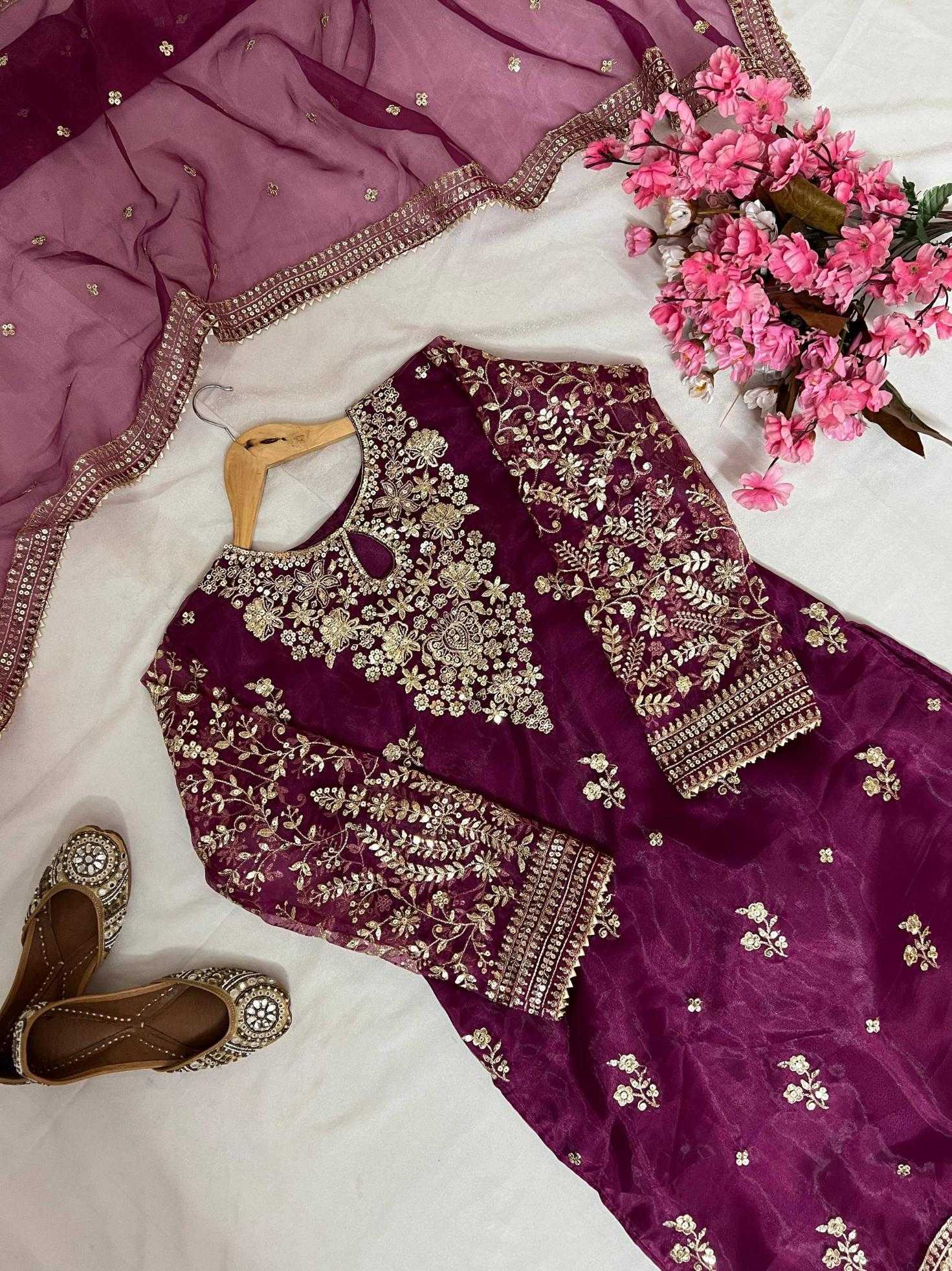Ynf Organza Silk KESH492 3171 Suits & Dresses Wholesale Ladies Suits Dresses Designer Suits Manufacturer