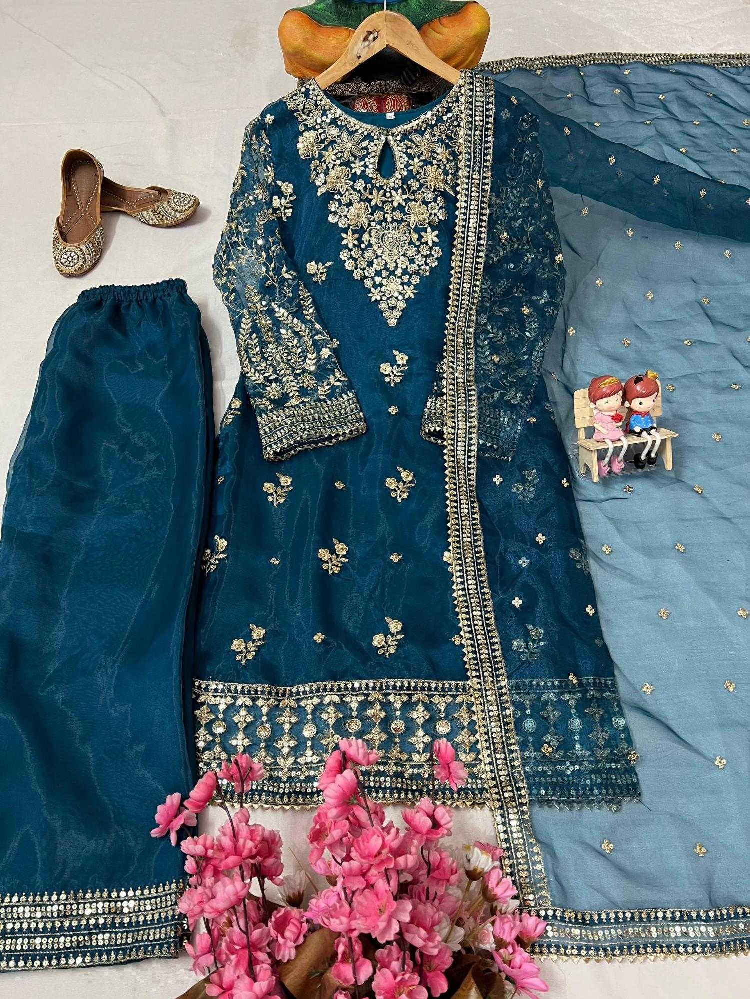 Ynf Organza Silk KESH492 3171 Suits & Dresses Wholesale Ladies Suits Dresses Designer Suits Manufacturer