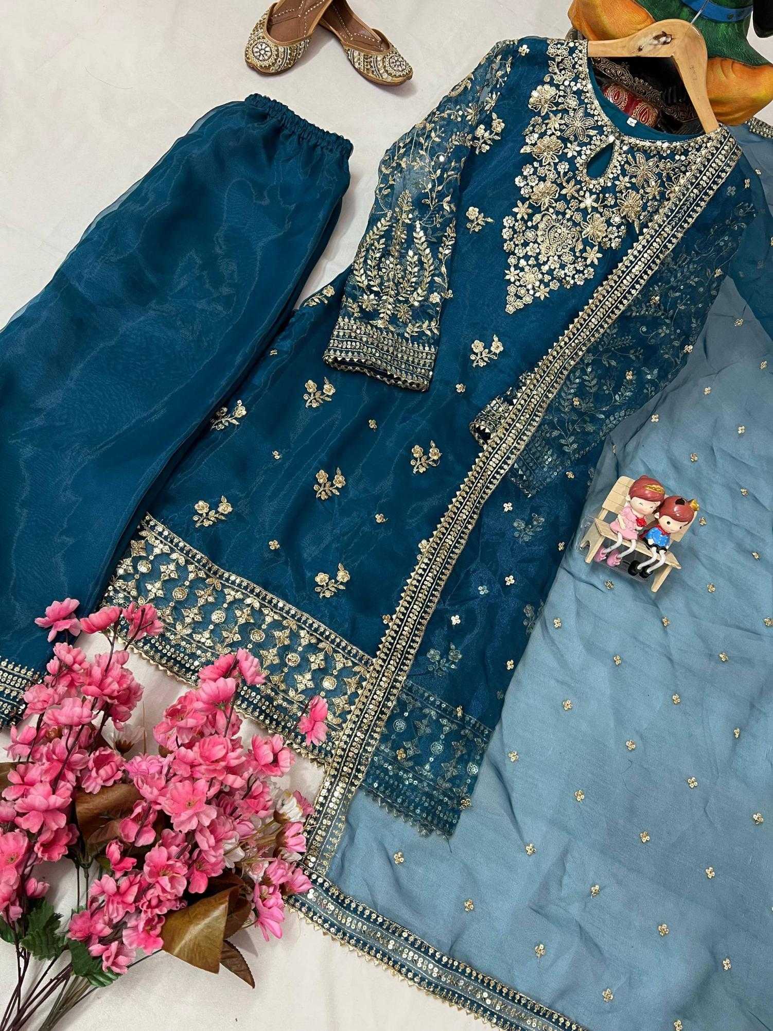 Ynf Organza Silk KESH492 3171 Suits & Dresses Wholesale Ladies Suits Dresses Designer Suits Manufacturer