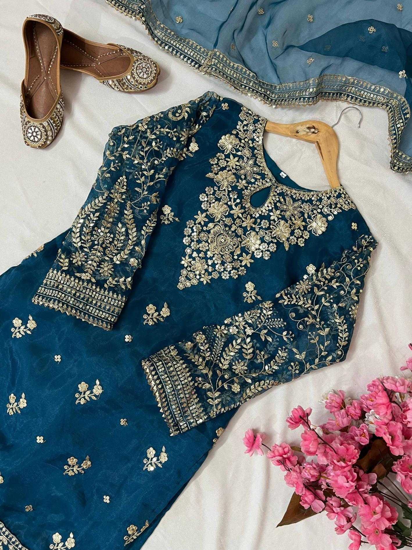 Ynf Organza Silk KESH492 3171 Suits & Dresses Wholesale Ladies Suits Dresses Designer Suits Manufacturer
