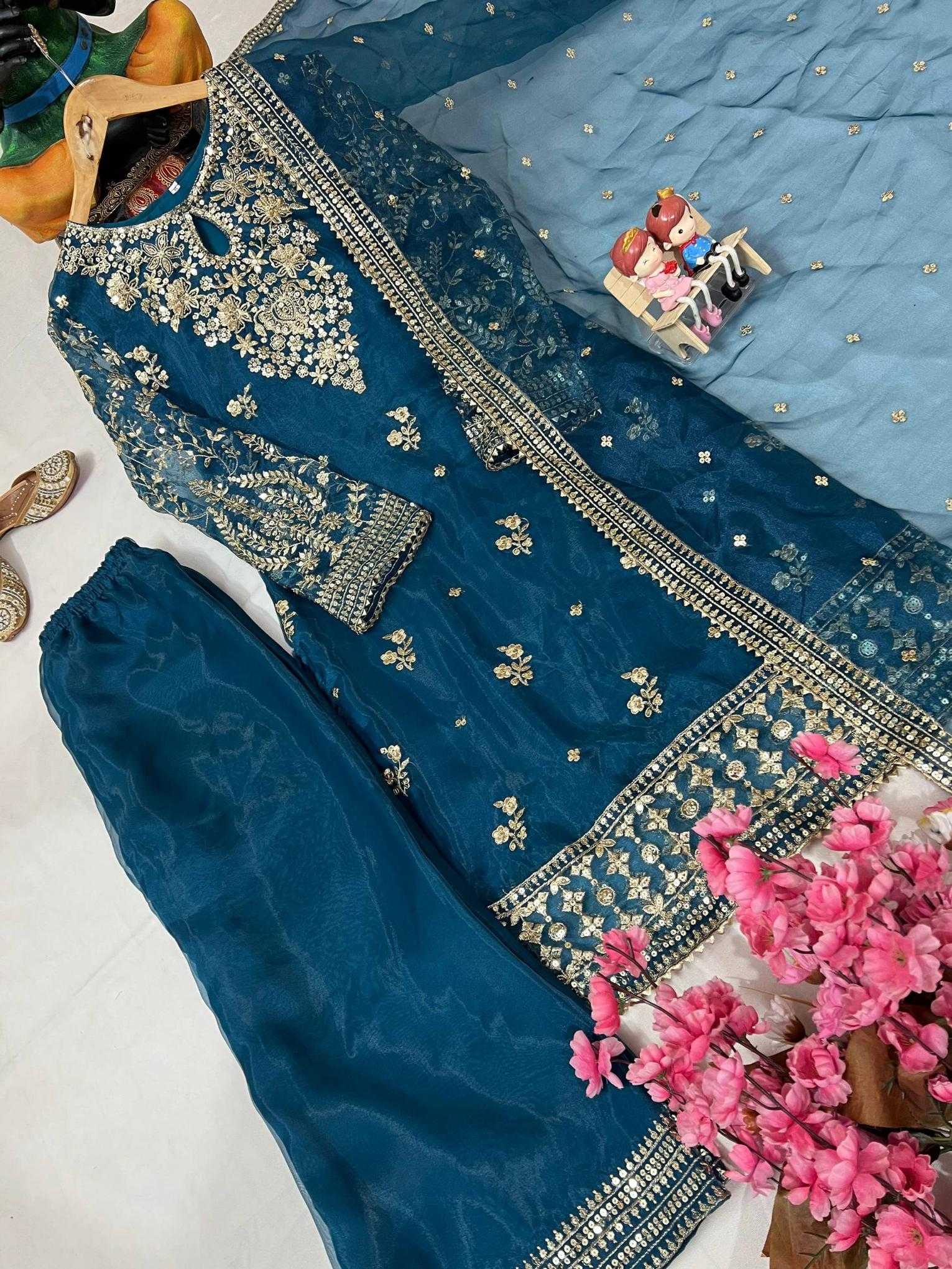 Ynf Organza Silk KESH492 3171 Suits & Dresses Wholesale Ladies Suits Dresses Designer Suits Manufacturer