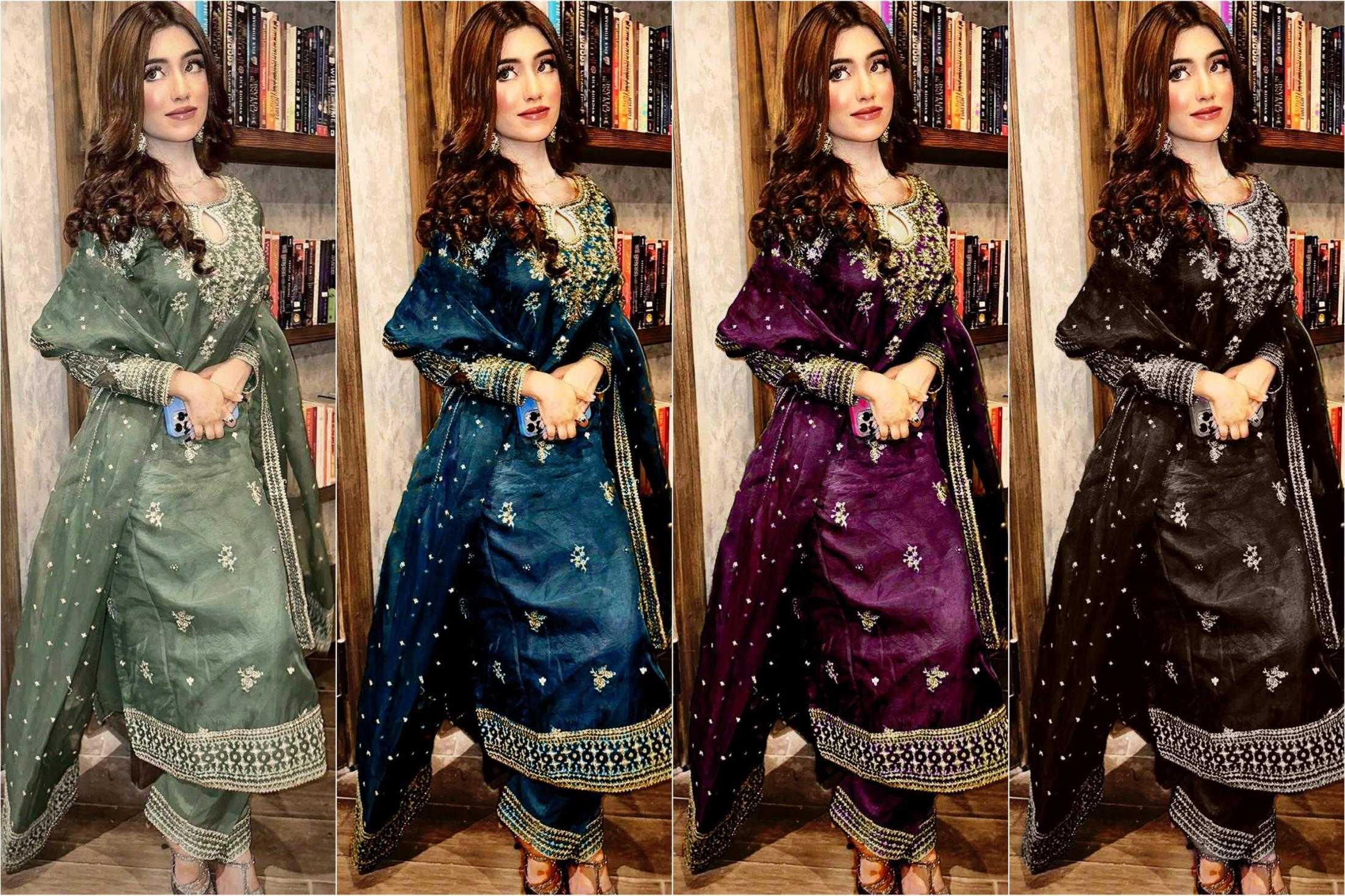 Ynf Organza Silk KESH492 3171 Suits & Dresses Wholesale Ladies Suits Dresses Designer Suits Manufacturer