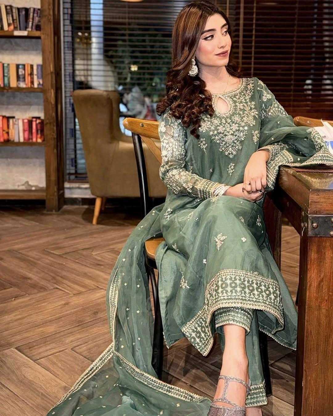 Ynf Organza Silk KESH492 3171 Suits & Dresses Wholesale Ladies Suits Dresses Designer Suits Manufacturer