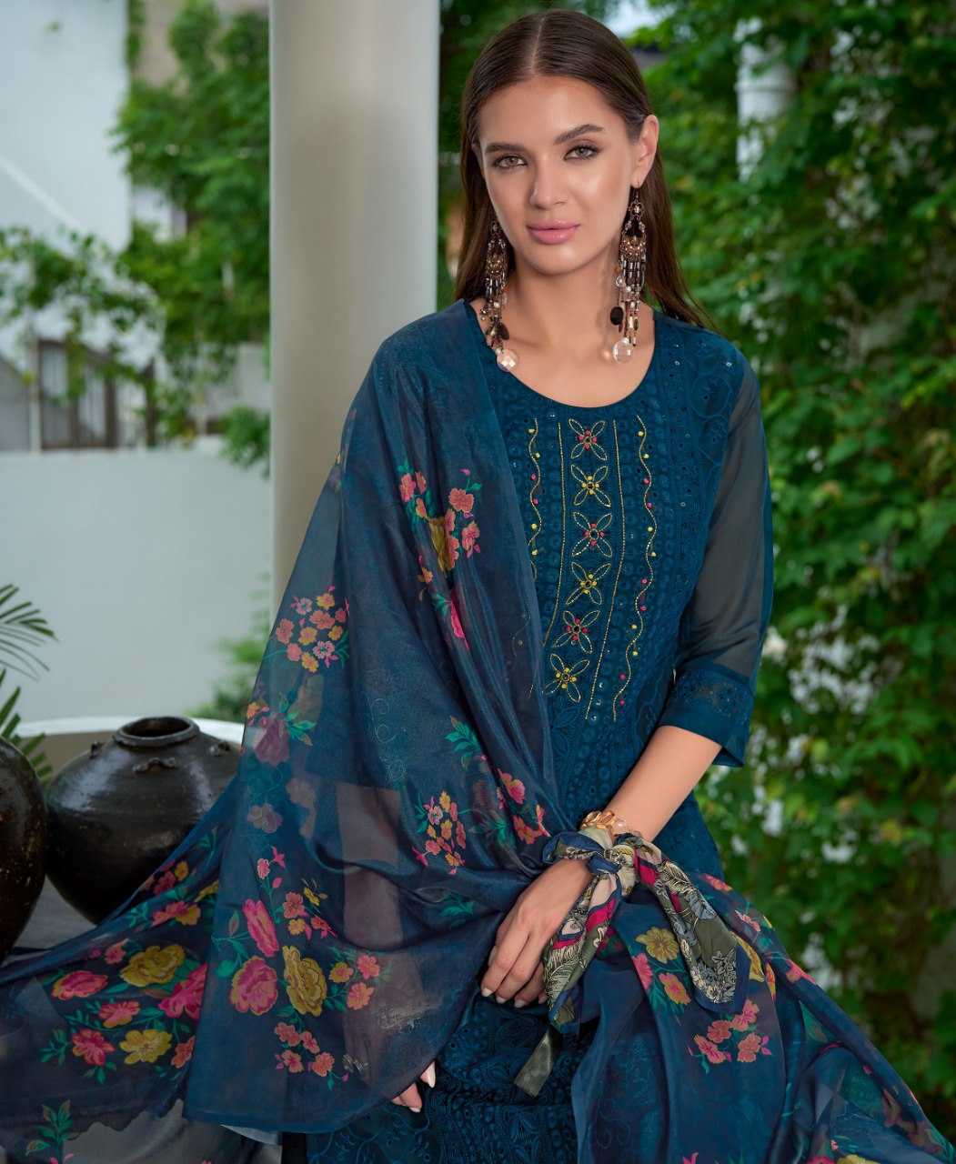 Ynf Organza Silk KESH507 Regular Suits & Dresses Wedding Collections Festive Collections Wholesale Embroidery Suits Chanderi Suit Straight Cut Suits Manufacturer
