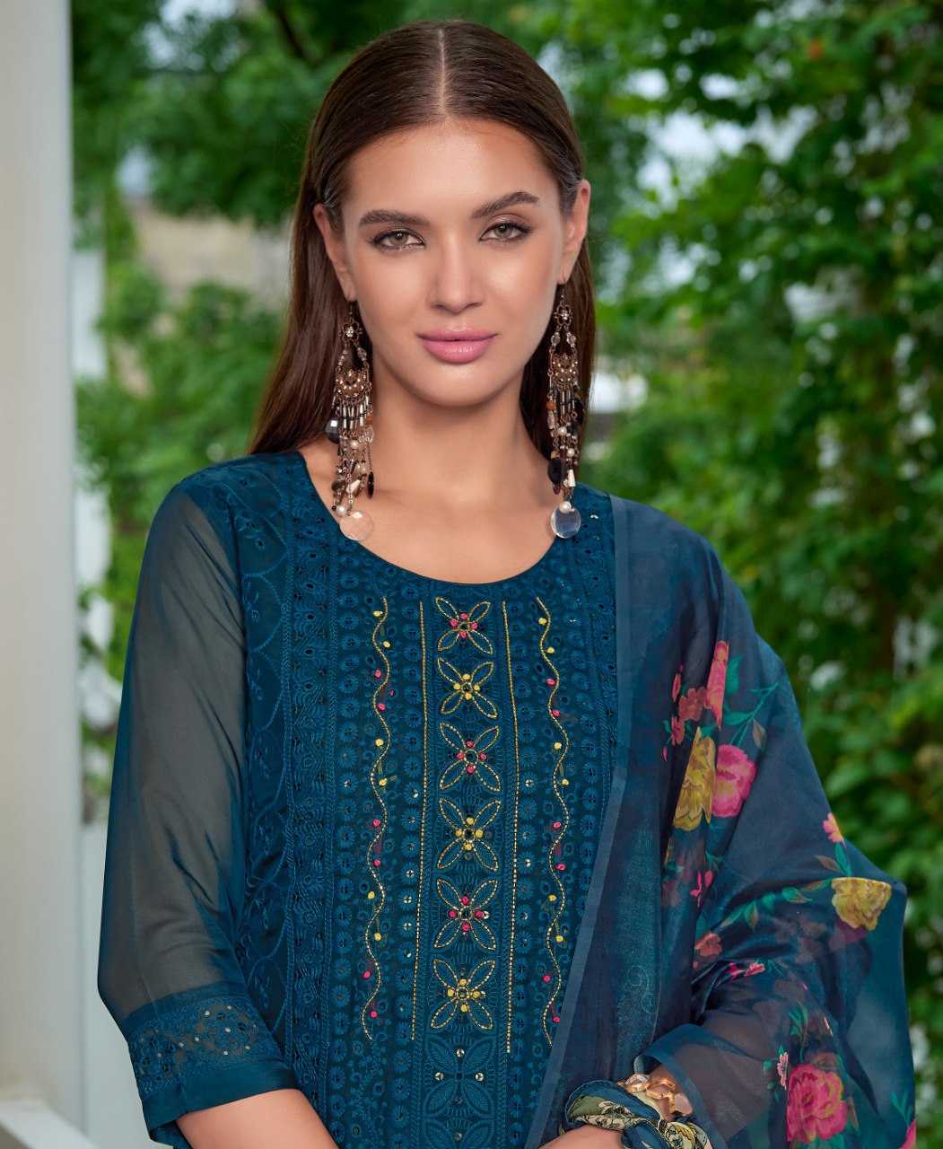Ynf Organza Silk KESH507 Regular Suits & Dresses Wedding Collections Festive Collections Wholesale Embroidery Suits Chanderi Suit Straight Cut Suits Manufacturer