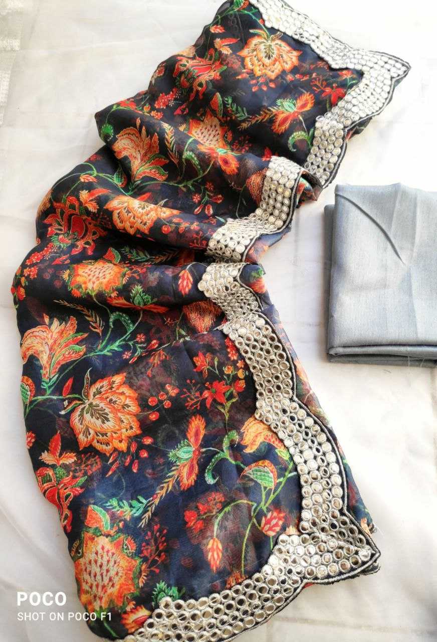 Ynf Organza Silk KESH527 302 Sarees Wholesale Designer Sarees Organza Sarees Printed Sarees Manufacturer