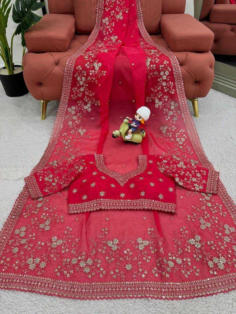 Ynf Organza Silk RIN131 416 Silk Sarees Wholesale Party Wear Silk Sarees Designer Silk Sarees Embroidered Silk Sarees Manufacturer