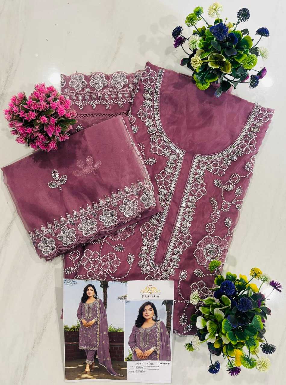 Ynf Organza Silk RIN131 5099 Suits & Dresses Islamic Clothing Festive Collections Wholesale Pakistani Suits Ladies Silk Suit Semi Stitched Suits Manufacturer