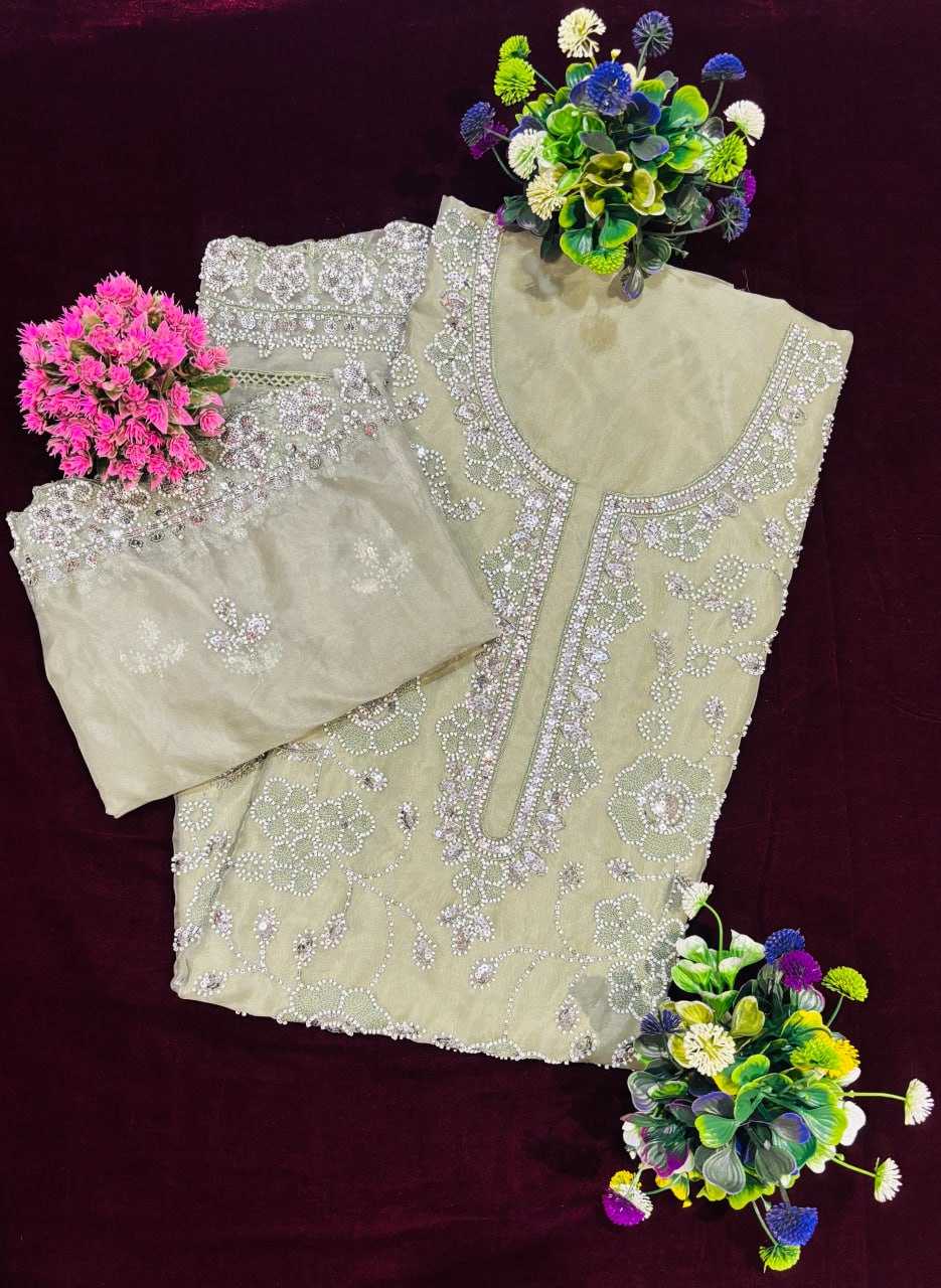 Ynf Organza Silk RIN131 5099 Suits & Dresses Islamic Clothing Festive Collections Wholesale Pakistani Suits Ladies Silk Suit Semi Stitched Suits Manufacturer