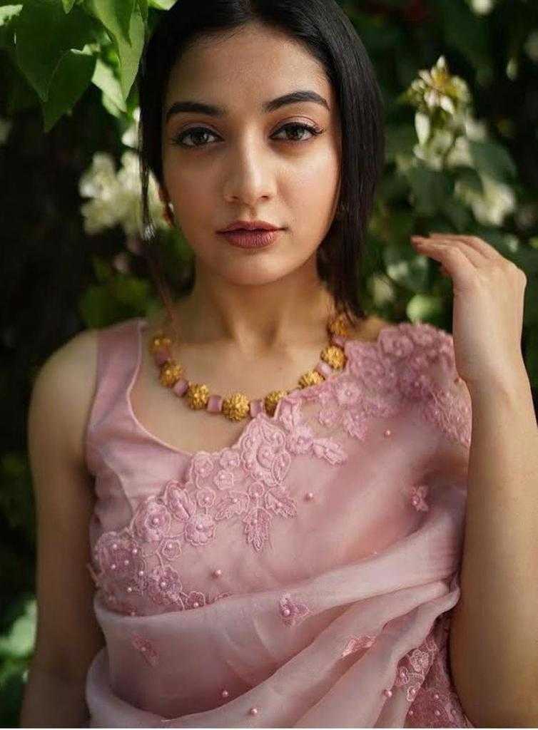 Ynf Organza Silk RIN134 0103 Silk Sarees Wholesale Silk Sarees For Weddings Embroidered Silk Sarees Pink Silk Sarees Manufacturer