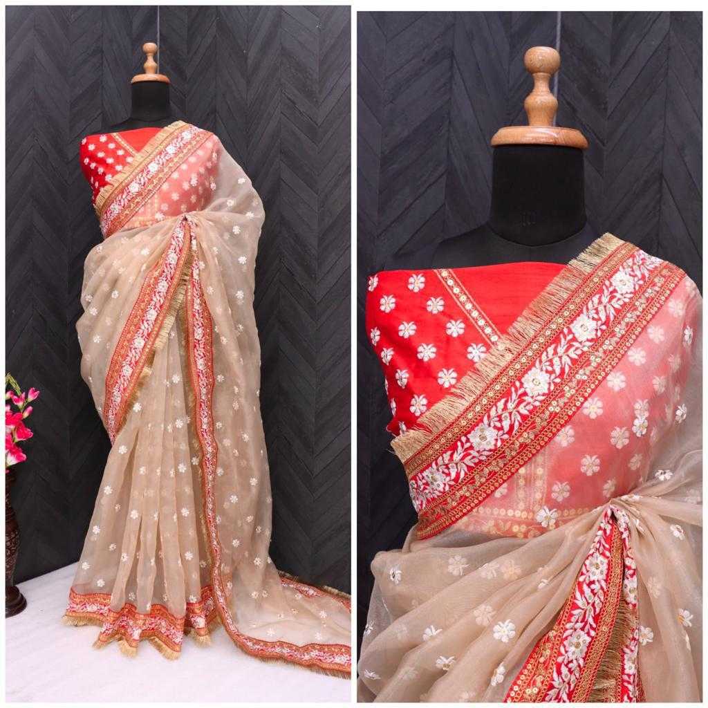 Ynf Organza Silk RIN134 0198 Silk Sarees Wholesale Designer Silk Sarees Silk Sarees For Weddings Embroidered Silk Sarees Manufacturer