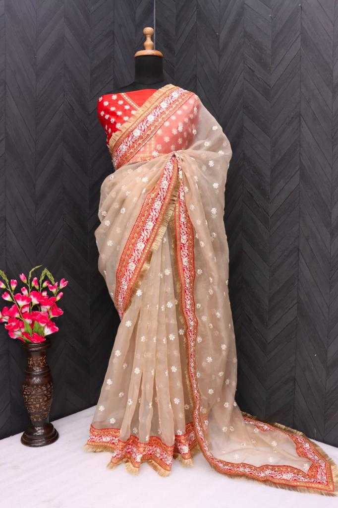 Ynf Organza Silk RIN134 0198 Silk Sarees Wholesale Designer Silk Sarees Silk Sarees For Weddings Embroidered Silk Sarees Manufacturer