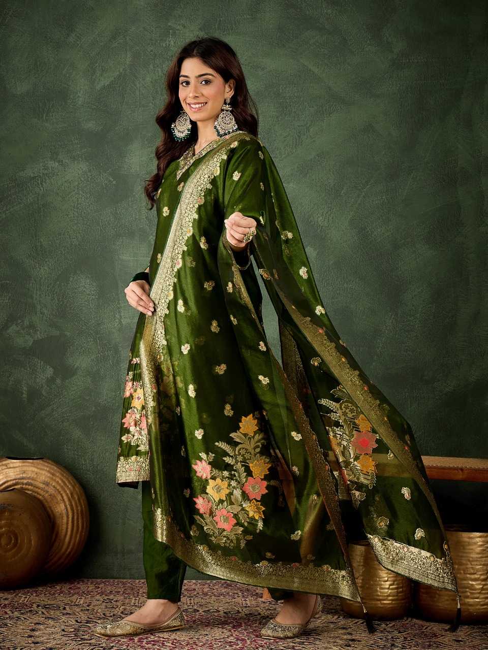 Ynf Organza Silk RIN197 4967 Suits & Dresses Wholesale Party wear suits Bridal Suits Designer Suits Manufacturer