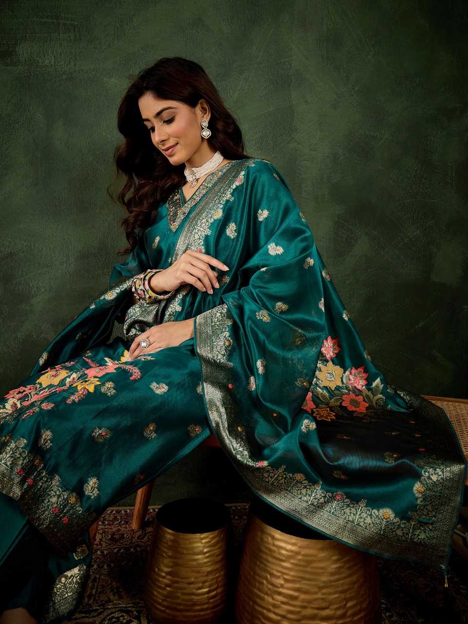 Ynf Organza Silk RIN197 4967 Suits & Dresses Wholesale Party wear suits Bridal Suits Designer Suits Manufacturer