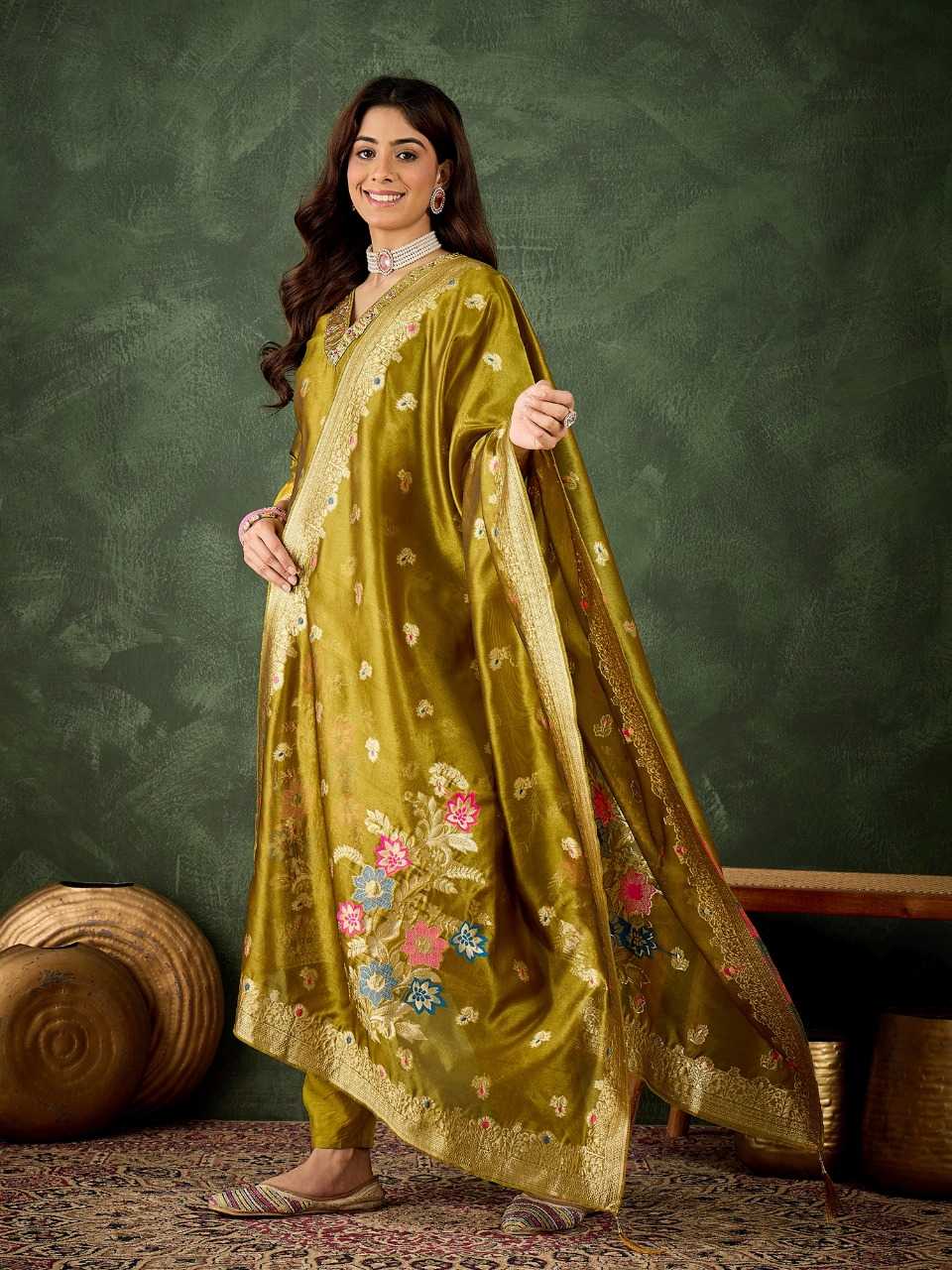 Ynf Organza Silk RIN197 4967 Suits & Dresses Wholesale Party wear suits Bridal Suits Designer Suits Manufacturer