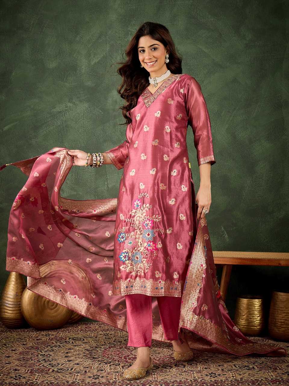 Ynf Organza Silk RIN197 4967 Suits & Dresses Wholesale Party wear suits Bridal Suits Designer Suits Manufacturer