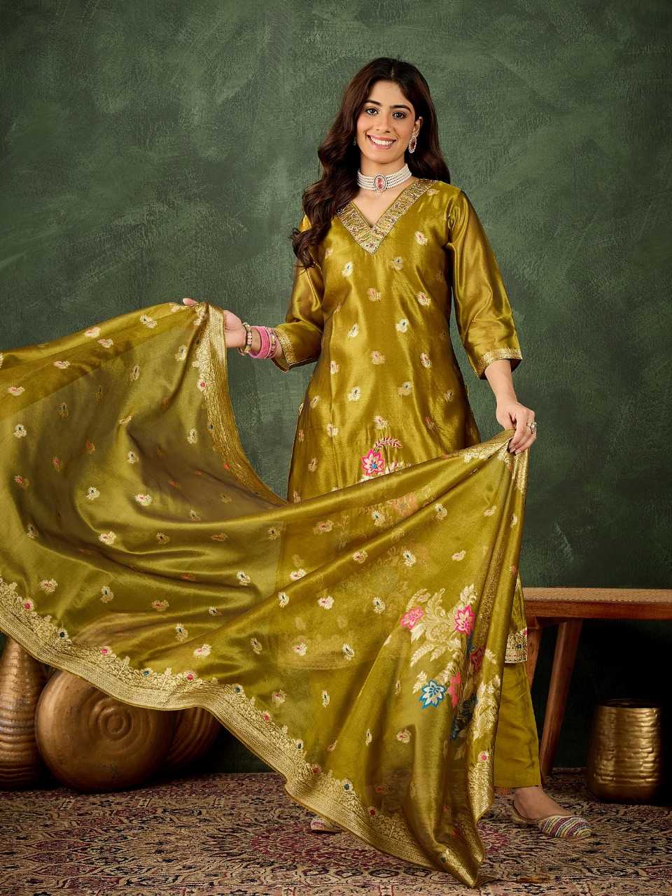 Ynf Organza Silk RIN197 4967 Suits & Dresses Wholesale Party wear suits Bridal Suits Designer Suits Manufacturer