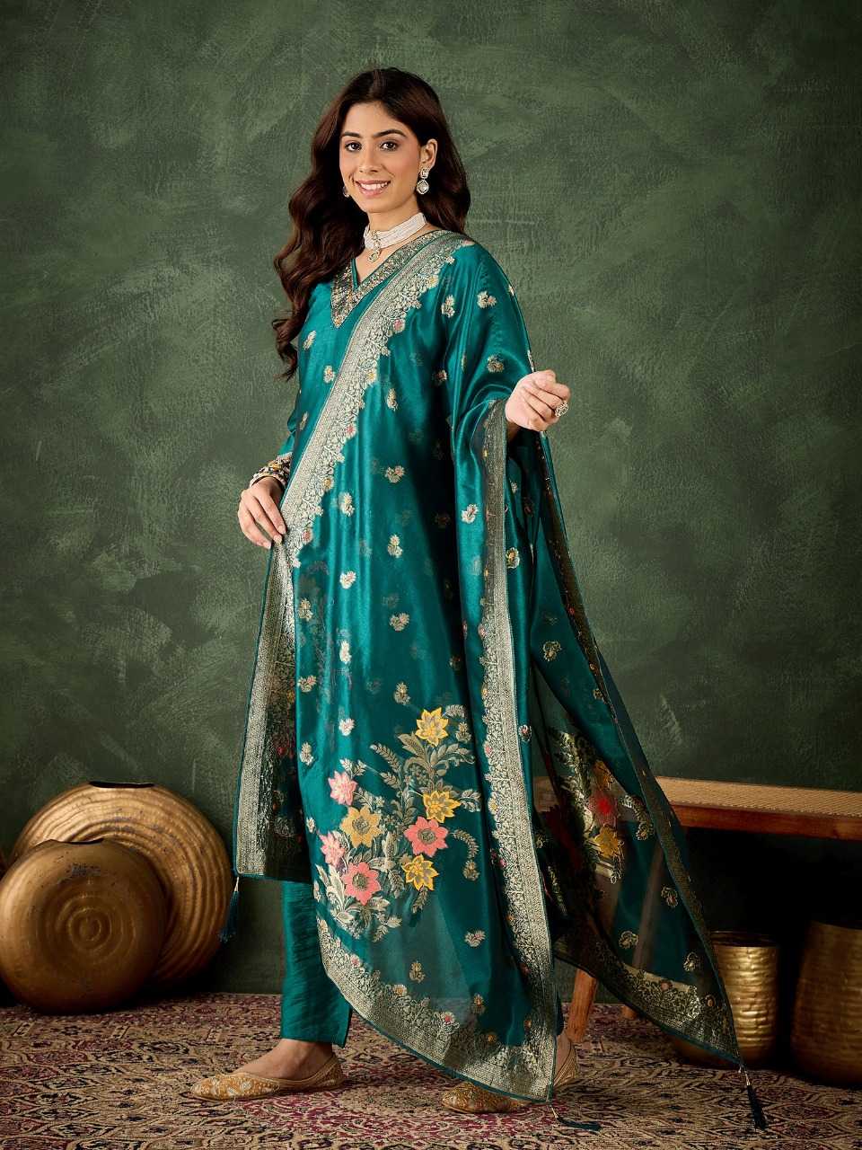 Ynf Organza Silk RIN197 4967 Suits & Dresses Wholesale Party wear suits Bridal Suits Designer Suits Manufacturer