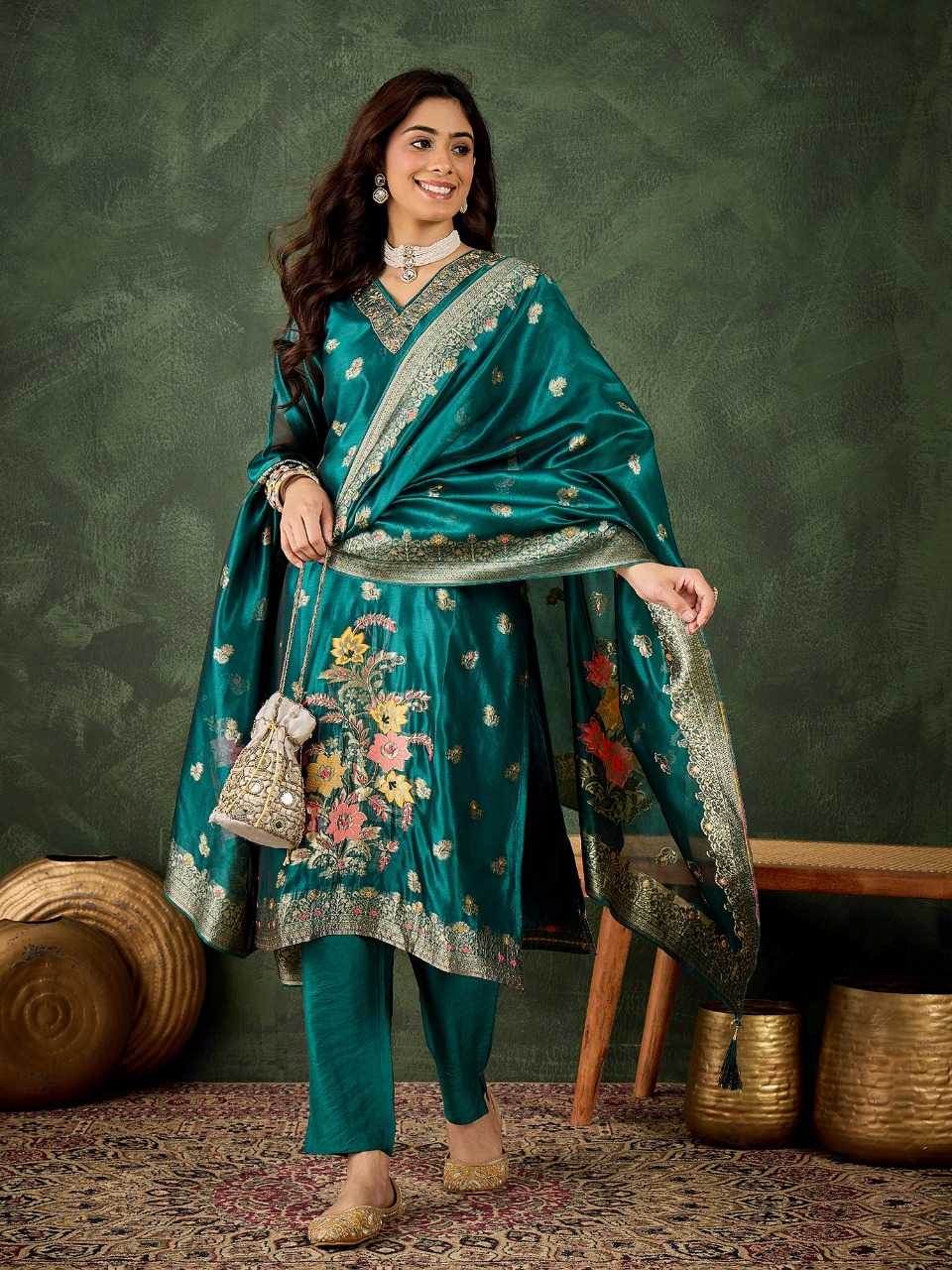 Ynf Organza Silk RIN197 4967 Suits & Dresses Wholesale Party wear suits Bridal Suits Designer Suits Manufacturer